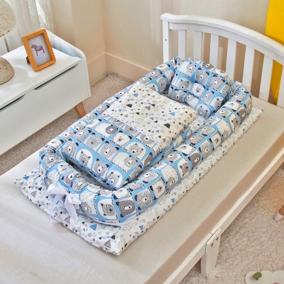 Lit bébé avec couette pliable portable et amovible