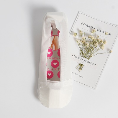 Chaussettes femmes silicone antidérapant plat serrure tissu en nylon