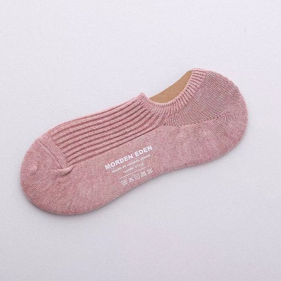 Chaussettes femmes bouche claire Invisible Chaussettes en coton couleur unie