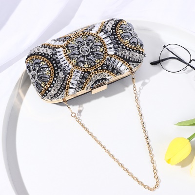 Sac de dîner pour femmes Sac de soirée avec bandoulière en diamant