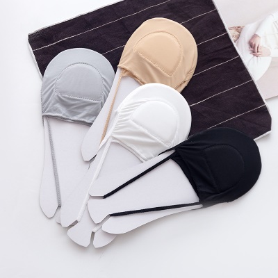 Chaussettes femmes jarretelles glace soie creux pied coussin d'air