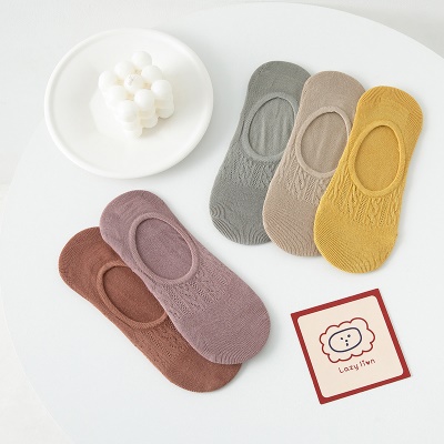 Chaussettes femmes  respirant bas à bouche légère chaussettes en coton