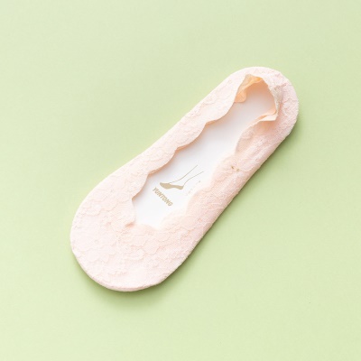 Chaussettes femme en dentelle silicone antidérapant et anti-chute talon