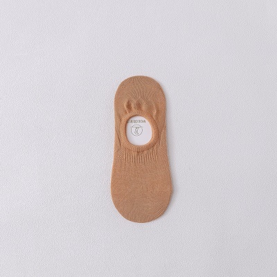 Chaussettes femmes bouche peu profonde Coton invisible antidérapant