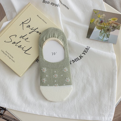 Chaussettes femmes  silicone motif antidérapant