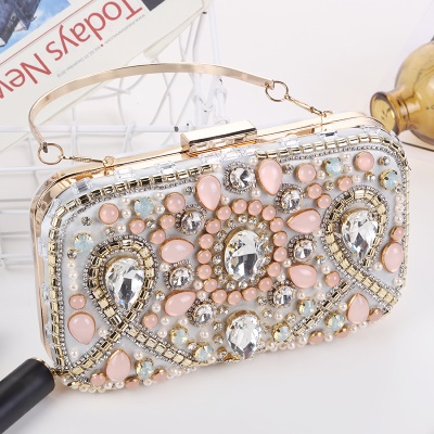 Sac de dîner pour femmes avec bandoulière avec diamants