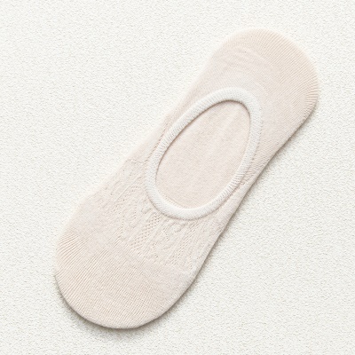 Chaussettes femmes bouche peu profonde maille respirante avec silicone