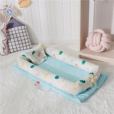Lit bébé double fil de coton pliable sans courtepointe