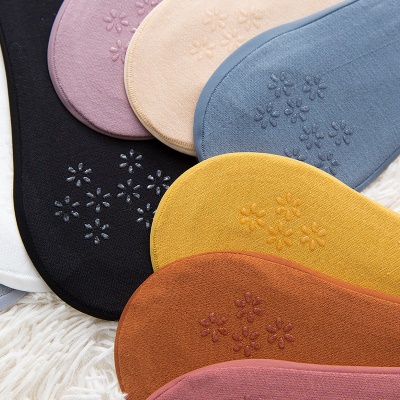 Chaussettes pour femmes Silicone antidérapant bouche peu profonde fond de coton