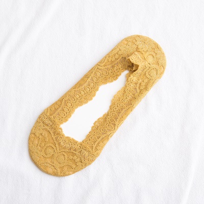 Chaussettes femmes dentelle silicone antidérapant bouche peu profonde invisible