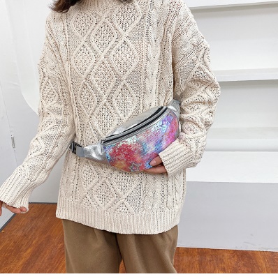 Sac de messager pour téléphone portable PU laser banane