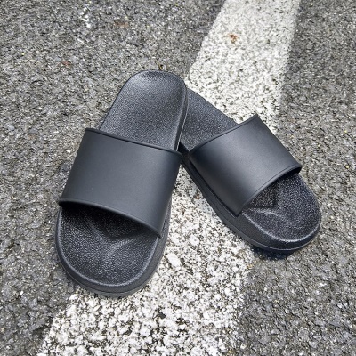 Babouches pour hommes PVC noir respirant manchon orteil