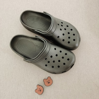 Babouches sandales pour hommes bande dessinée ours perforé PVC