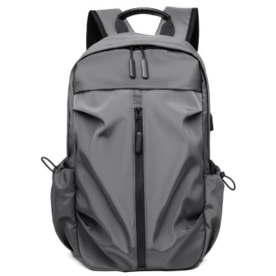 Sac à dos pour homme Interface USB externe Fixation arrière avec film de cuir