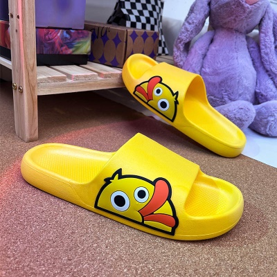 Babouches pour les garçons canard de dessin animé PVC doux et respirant