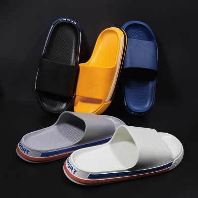Babouches sandales pour hommes avec un mot à fond plat résistant à l'abrasion