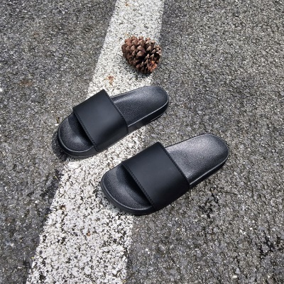 Babouches pour hommes PVC noir respirant manchon orteil