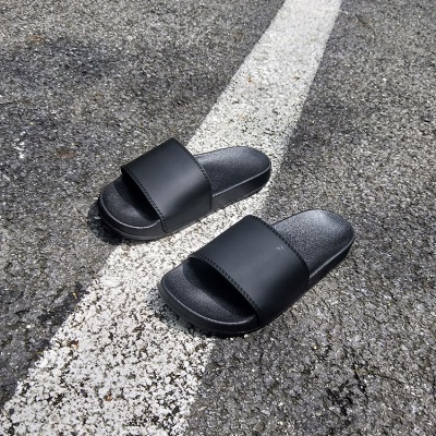 Babouches pour hommes PVC noir respirant manchon orteil