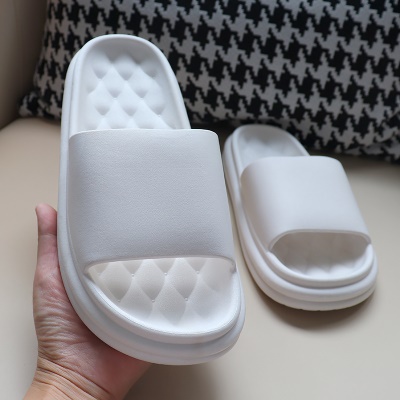 Babouches pour hommes Ling-carreaux fond épais anti-dérapant PVC
