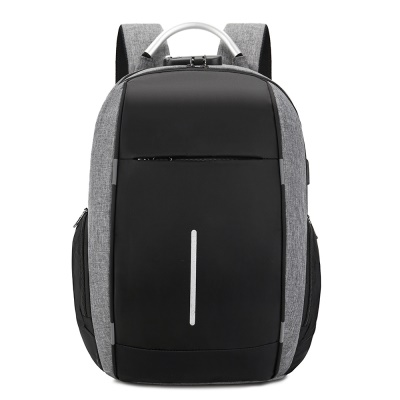 Sac à dos pour homme poignée en aluminium interface externe USB tissu polyester