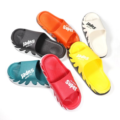 Babouches pour hommes Flamme motif doux semelle antidérapante PVC