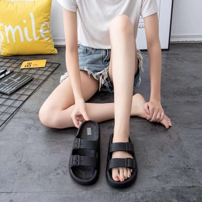 Babouches en PVC avec fond épais double boucle pour hommes/femmes