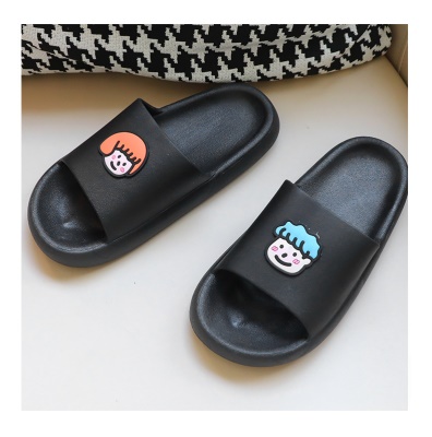 Babouches pour hommes bande dessinée ours/poupée semelle épaissie PVC