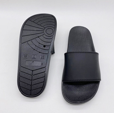 Babouches pour hommes PVC noir respirant manchon orteil
