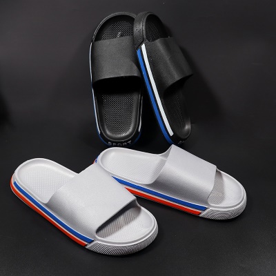Babouches sandales pour hommes avec un mot à fond plat résistant à l'abrasion