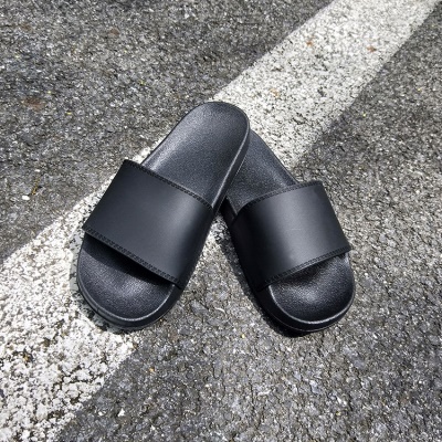 Babouches pour hommes PVC noir respirant manchon orteil