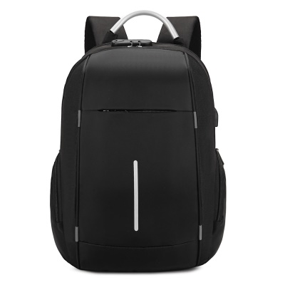 Sac à dos pour homme poignée en aluminium interface externe USB tissu polyester