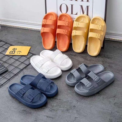 Babouches en PVC avec fond épais double boucle pour hommes/femmes