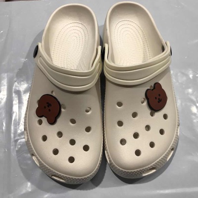 Babouches pour hommes respirant trou petit ours marque PVC