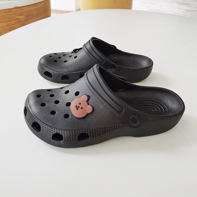 Babouches sandales pour hommes bande dessinée ours perforé PVC