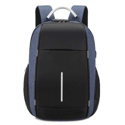 Sac à dos pour homme poignée en aluminium interface externe USB tissu polyester