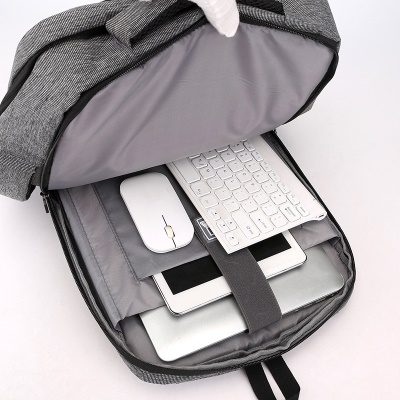 Sac à bandoulière pour homme avec interface USB externe grande capacité multi-compartiments anti-éclaboussures d'eau