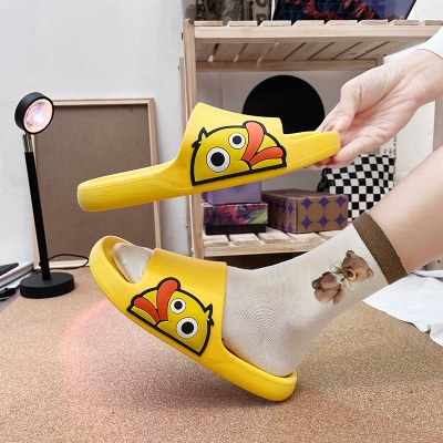 Babouches pour les garçons canard de dessin animé PVC doux et respirant