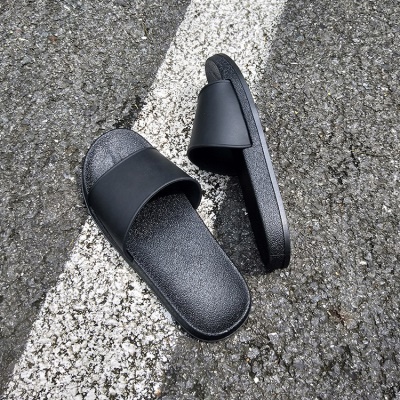 Babouches pour hommes PVC noir respirant manchon orteil