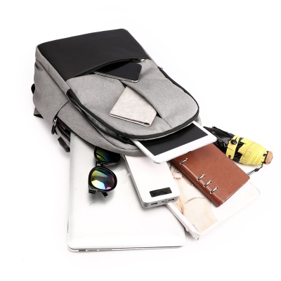 Sac à dos pour hommes avec interface USB externe respirante bandoulière Oxford tissu