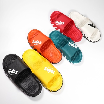 Babouches pour hommes Flamme motif doux semelle antidérapante PVC