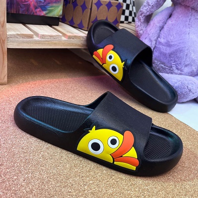 Babouches pour les garçons canard de dessin animé PVC doux et respirant