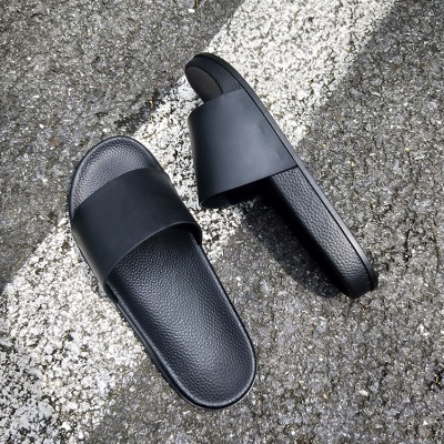 Babouches sandales homme noir PVC antidérapant et résistant à l'usure
