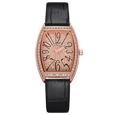 Montres pour femmes Flash Diamond incrusté de chiffres gravés temps Bracelet en