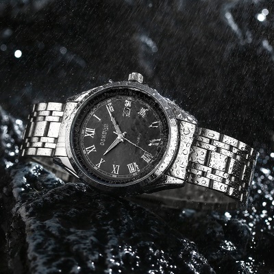Montre dames en acier inoxydable alliage de zinc imperméable aiguilles