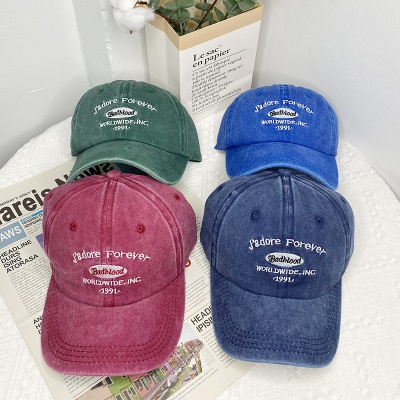 casquette de baseball en coton avec une vieille casquette à visière