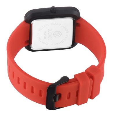 Montres pour femmes bracelet en silicone imperméable carré