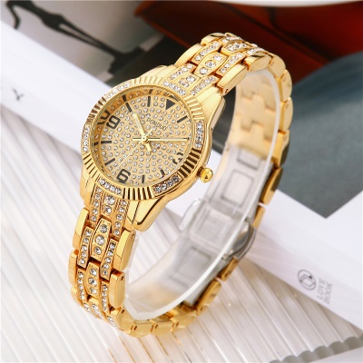 Montre pour femmes avec diamants Mouvement anglais en alliage de zinc