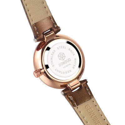 Montres dames aiguilles chiffres romains bracelet en cuir brillant imperméable