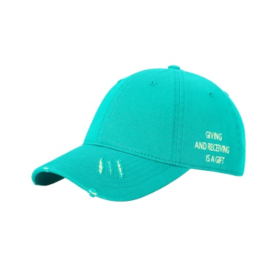 Casquette à visière en coton uni troué