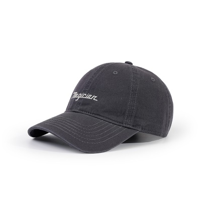 Casquette à visière lettre brodée en coton lavé réglable